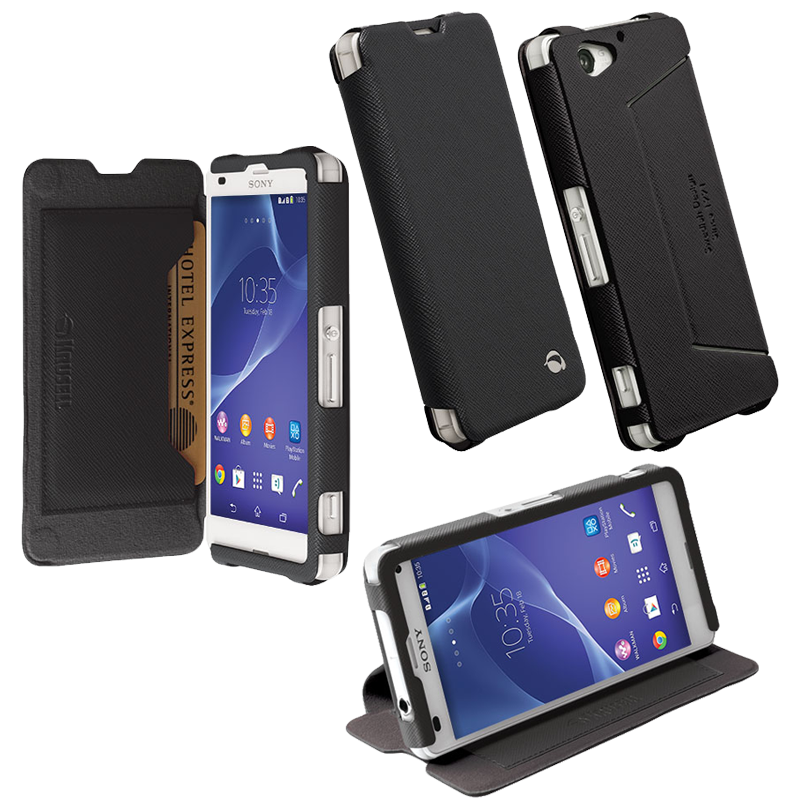 KRUSELL ΘΗΚΗ SONY XPERIA Z3 COMPACT LEATHER MALMO FLIPCOVER STAND BLACK