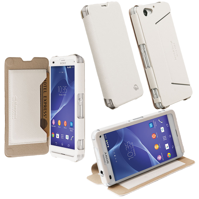 KRUSELL ΘΗΚΗ SONY XPERIA Z3 COMPACT LEATHER MALMO FLIPCOVER STAND WHITE
