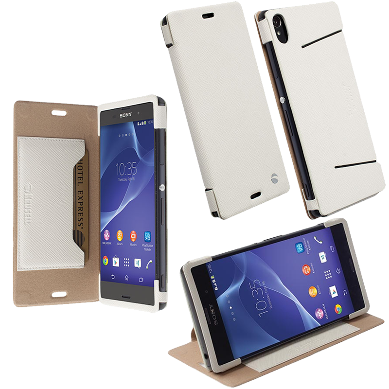 KRUSELL ΘΗΚΗ SONY XPERIA Z3 LEATHER MALMO FLIPCOVER STAND WHITE