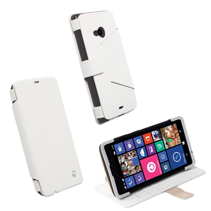 KRUSELL ΘΗΚΗ MICROSOFT LUMIA 535 LEATHER MALMO FLIPWALLET WHITE