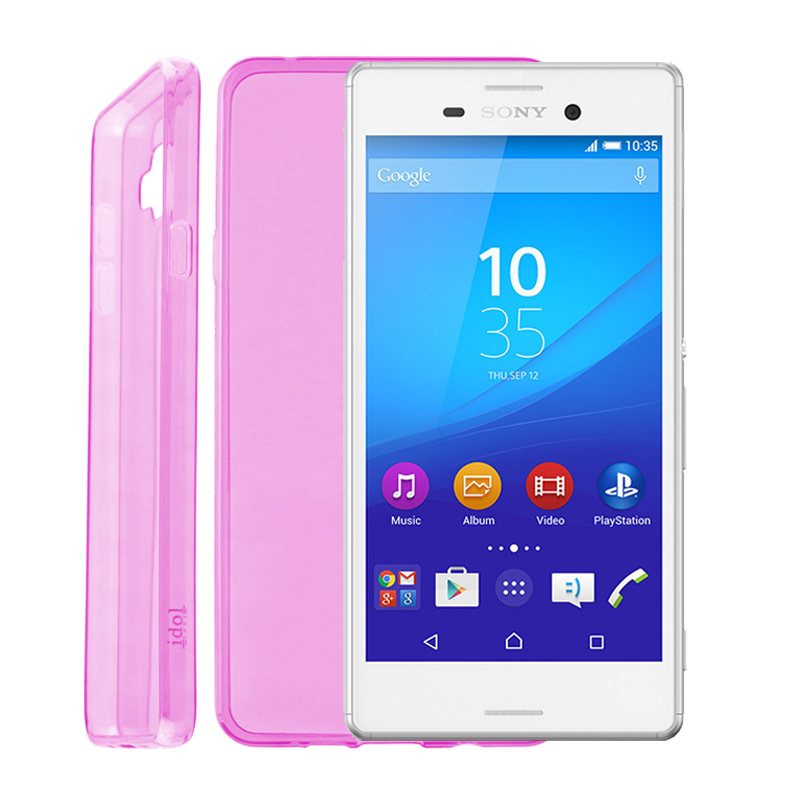 IDOL 1991 ΘΗΚΗ SONY M4 AQUA ULTRA THIN TPU 0.3mm ΔΙΑΦΑΝΗ ΡΟΖ