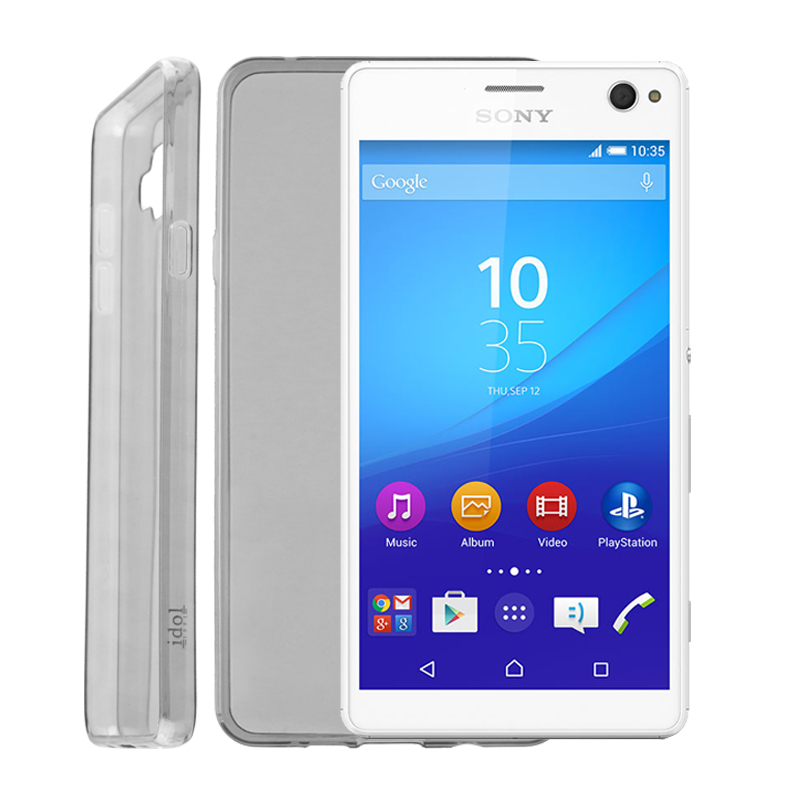 IDOL 1991 ΘΗΚΗ SONY XPERIA C4 E5303 ULTRA THIN TPU 0.3mm ΔΙΑΦΑΝΗ ΓΚΡΙ