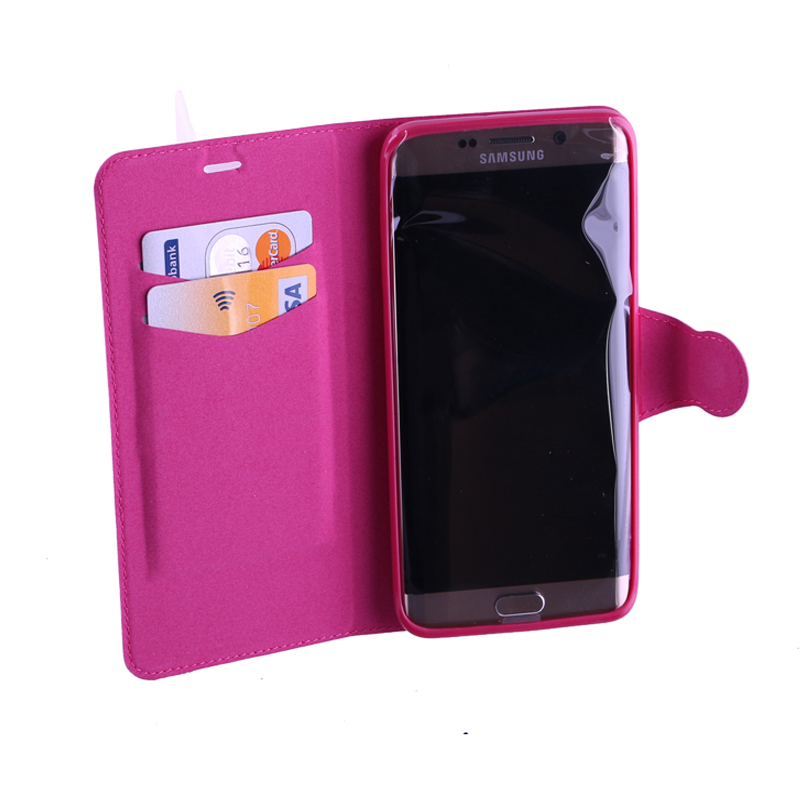 VOLTE-TEL ΘΗΚΗ SAMSUNG S6 EDGE PLUS G928 LINE LEATHER-TPU BOOK STAND PINK