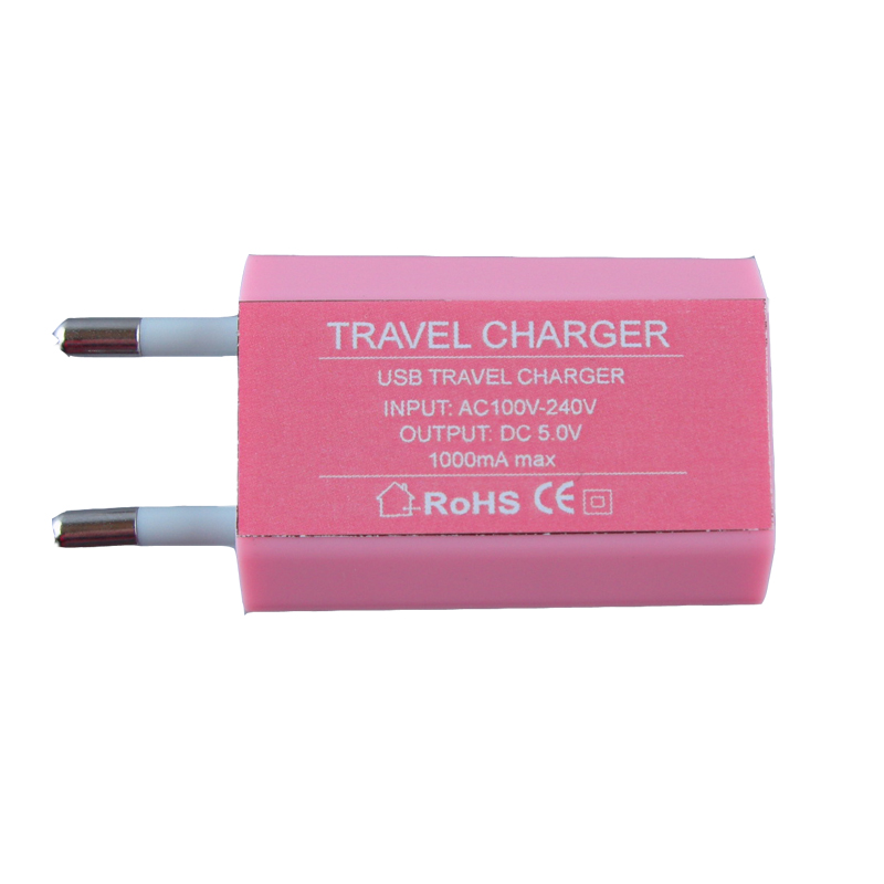 USB TRAVEL CHARGER VTU05 mini 1000mA PINK