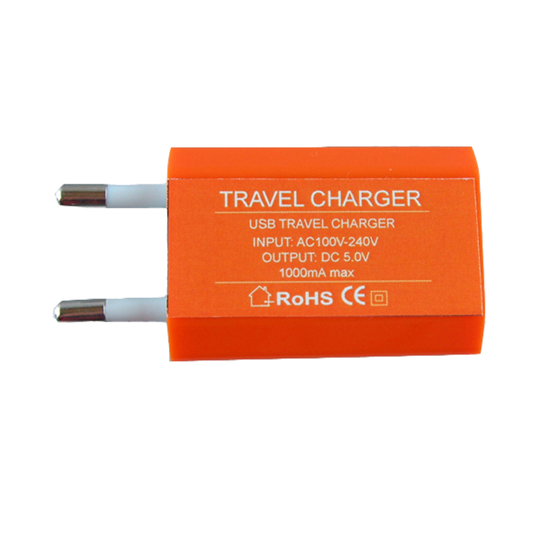 USB TRAVEL CHARGER mini 1000mA ORANGE