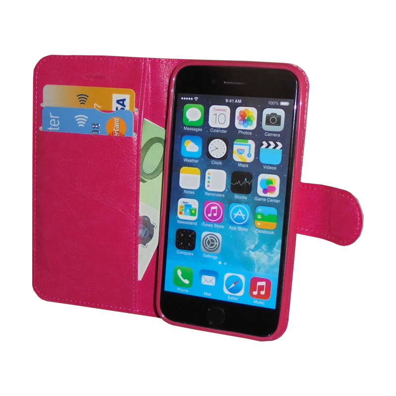 VOLTE-TEL ΘΗΚΗ IPHONE 6S/6 4.7" LEATHER-TPU BOOK STAND PINK