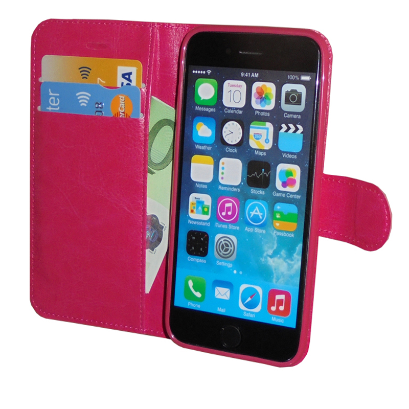 VOLTE-TEL ΘΗΚΗ IPHONE 6S PLUS/6 5.5" LEATHER-TPU BOOK STAND PINK