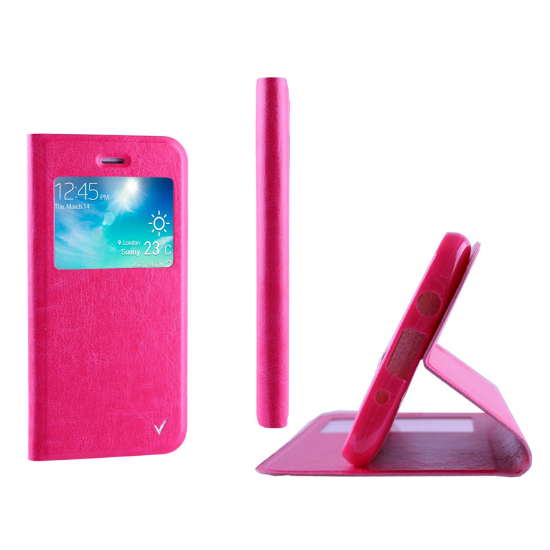 VOLTE-TEL ΘΗΚΗ SAMSUNG CORE PRIME G360F LEATHER-TPU VIEW BOOK STAND PINK