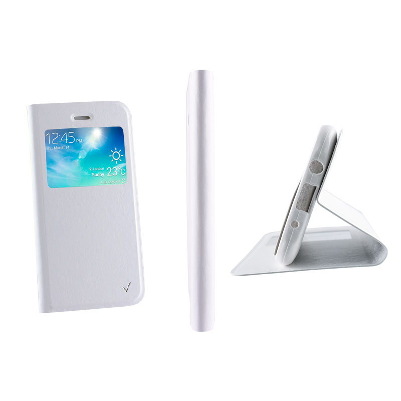 VOLTE-TEL ΘΗΚΗ SAMSUNG GRAND PRIME G530 LEATHER-TPU VIEW BOOK STAND WHITE