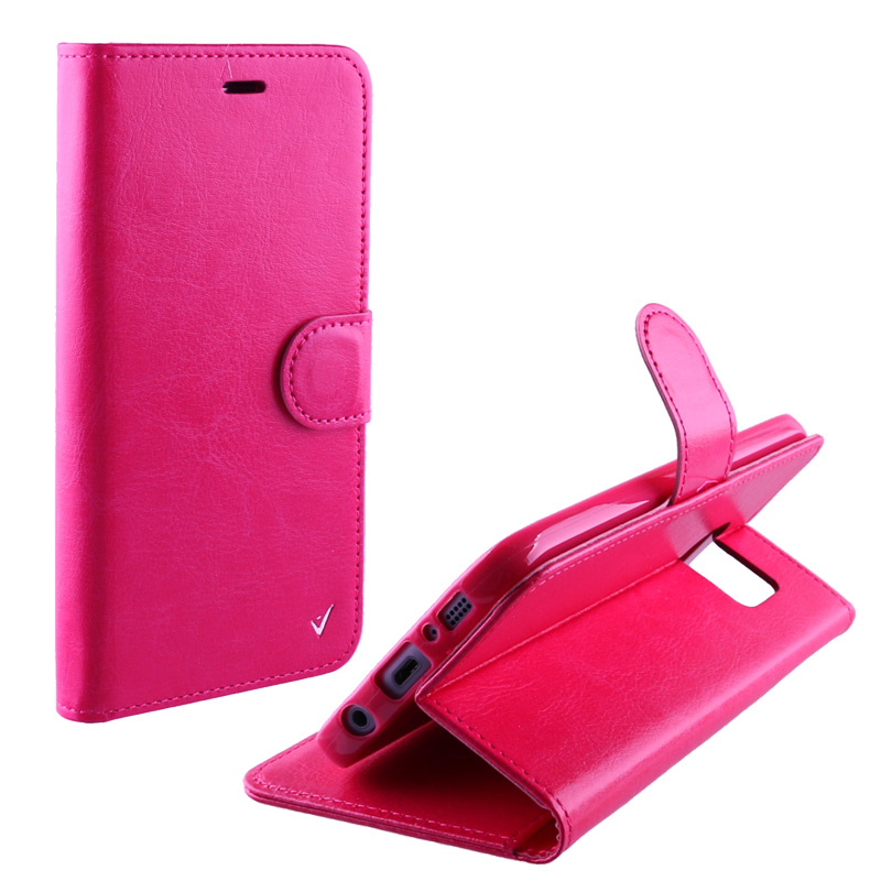 VOLTE-TEL ΘΗΚΗ SAMSUNG S7 G930 5.1"LEATHER-TPU BOOK STAND PINK