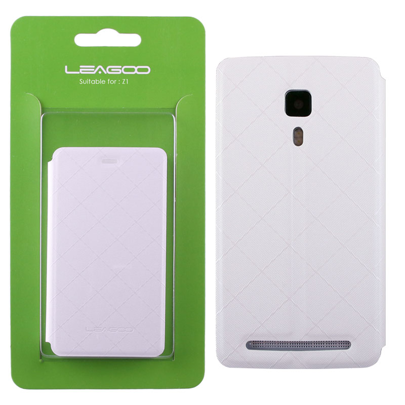 ΘΗΚΗ LEAGOO Z1 LEATHER BOOK CASE WHITE OR