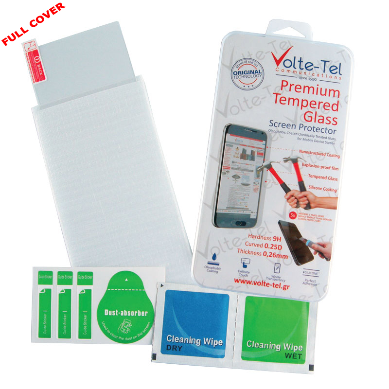 VOLTE-TEL TEMPERED GLASS ZTE BLADE A570 5.5" 9H 0.26mm 2.5D FULL GLUE FULL COVER