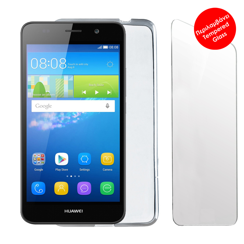 VOLTE-TEL COMBO HUAWEI Y6/HONOR 4A 5.0" TEMPERED 0.30 + ΘΗΚΗ SLIMCOLOR WHITE