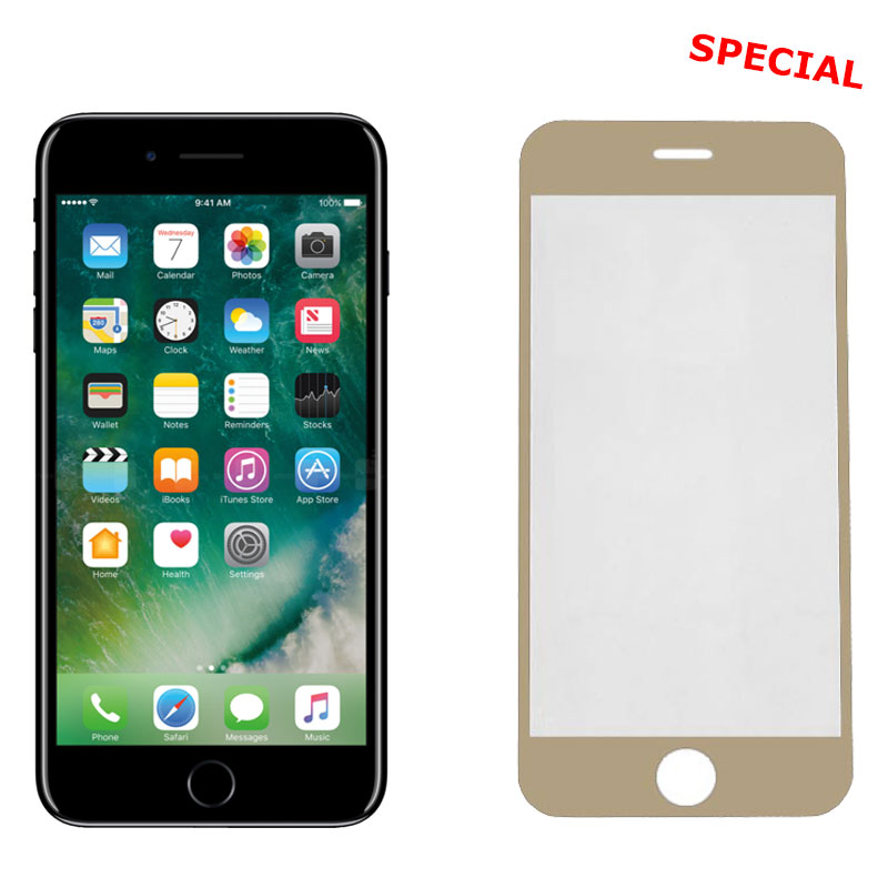 IDOL 1991 TEMPERED GLASS IPHONE 8/7 PLUS 5.5"9H 0.25mm 2.5D FULL GLUE SPECIAL FULL COVER GOLD