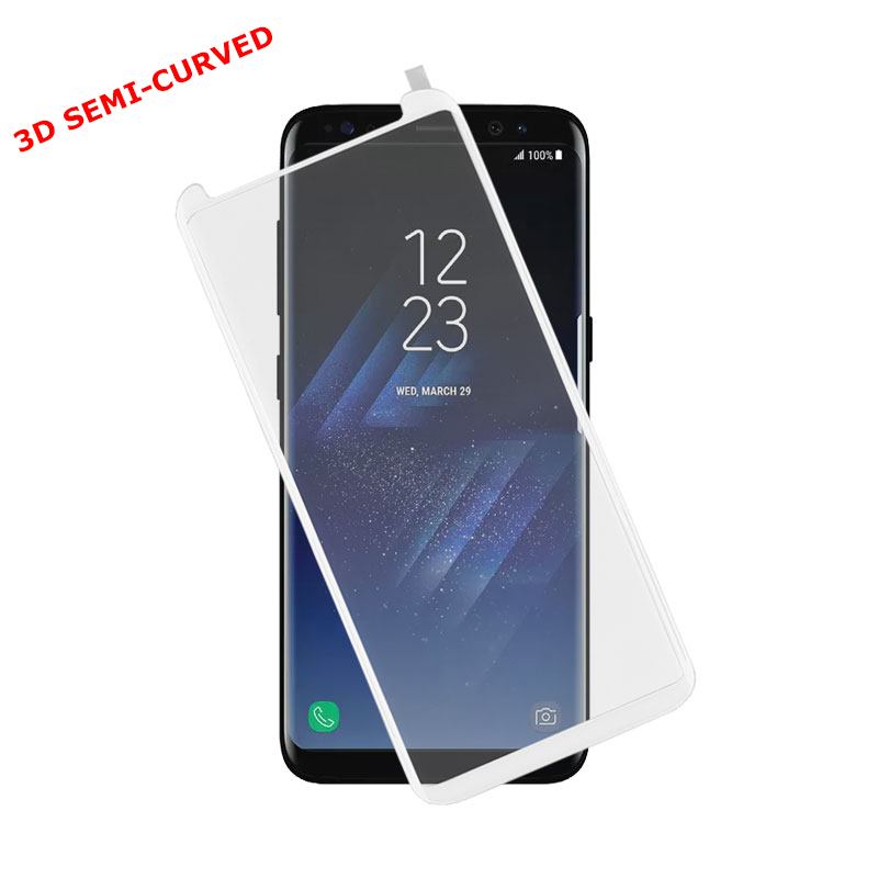 IDOL 1991 TEMPERED GLASS SAMSUNG S8 G950 9H 0.30mm 3D SEMI CURVED WHITE