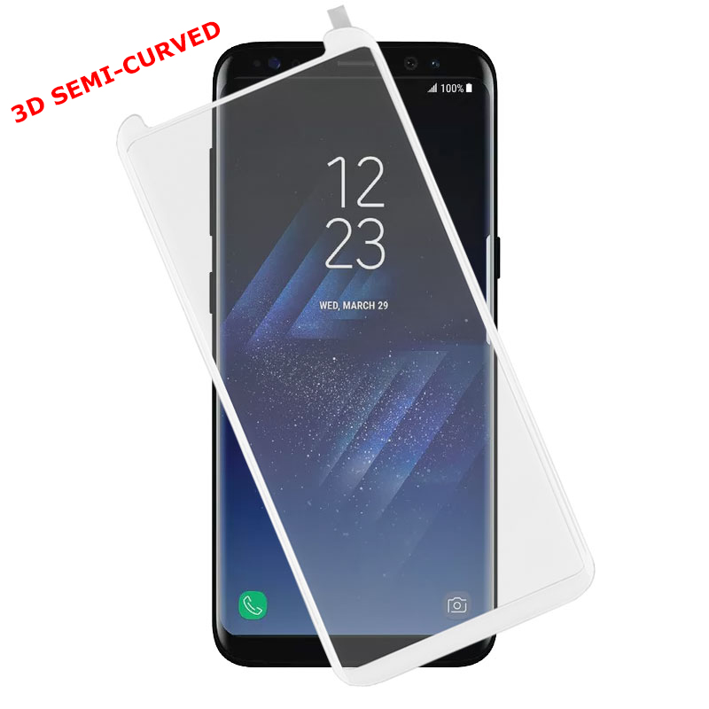IDOL 1991 TEMPERED GLASS SAMSUNG S8+ G955 9H 0.30mm 3D SEMI CURVED WHITE