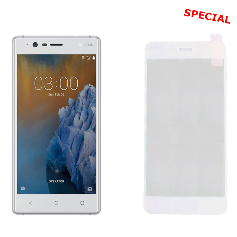IDOL 1991 TEMPERED GLASS NOKIA 3 5.0" 9H 0.25mm 2.5D SPECIAL FULL COVER WHITE