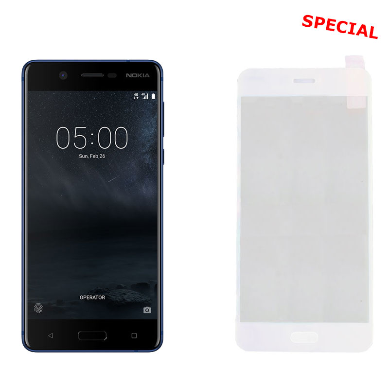 IDOL 1991 TEMPERED GLASS NOKIA 5 5.2" 9H 0.25mm 2.5D SPECIAL FULL COVER WHITE