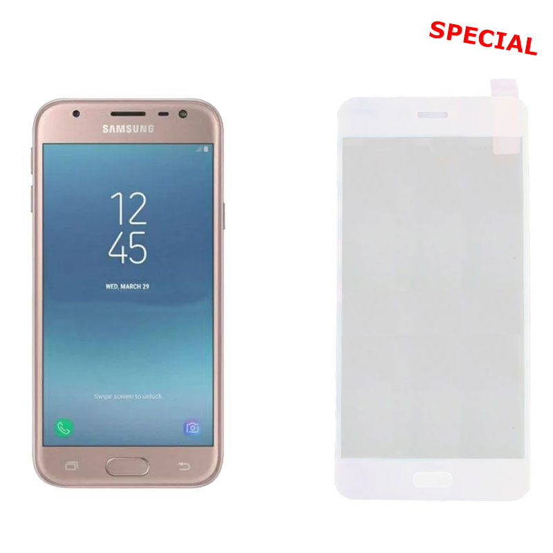 IDOL 1991 TEMPERED GLASS SAMSUNG J3 2017 J330 5.0" 9H 0.25mm 2.5D SPECIAL FULL COVER WHITE