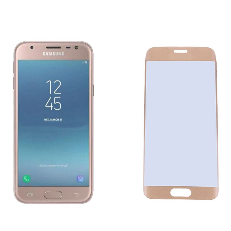 IDOL 1991 TEMPERED GLASS SAMSUNG J3 2017 J330 5.0" 9H 0.25mm 2.5D SPECIAL FULL COVER GOLD