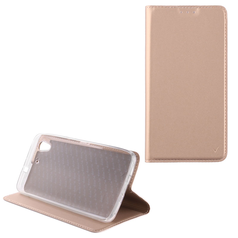 VOLTE-TEL ΘΗΚΗ ALCATEL A5 LED 5.2" MAGNET BOOK STAND GOLD