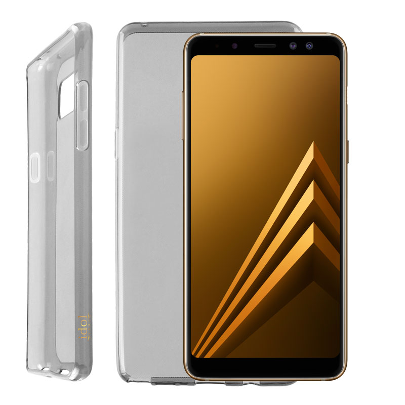 IDOL 1991 ΘΗΚΗ SAMSUNG A8 2018 A530 5.6" AIR SLIM TPU ΔΙΑΦΑΝΗ ΓΚΡΙ