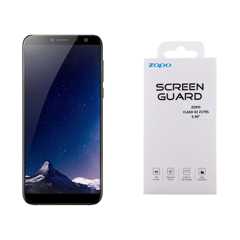 TEMPERED GLASS ZOPO FLASH X2 Z1795 5.99" 9H 0.33mm 2.5D FULL GLUE FULL COVER OR