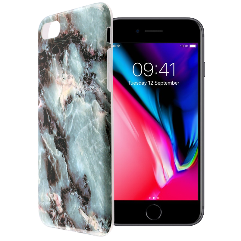 VOLTE-TEL ΘΗΚΗ IPHONE SE 2022/IPHONE SE 2020/IPHONE 8/7 4.7" MARBLE TPU BLUE 04