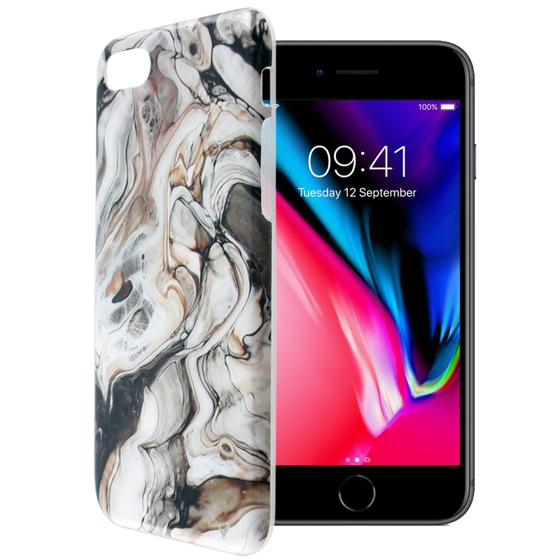 VOLTE-TEL ΘΗΚΗ IPHONE SE 2022/IPHONE SE 2020/IPHONE 8/7 4.7" MARBLE TPU BROWN 10