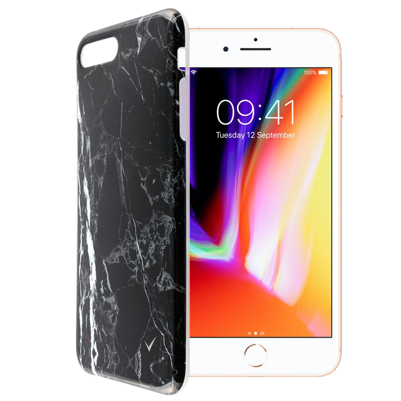 VOLTE-TEL ΘΗΚΗ IPHONE 8 PLUS/7 PLUS 5.5" MARBLE TPU BLACK 01