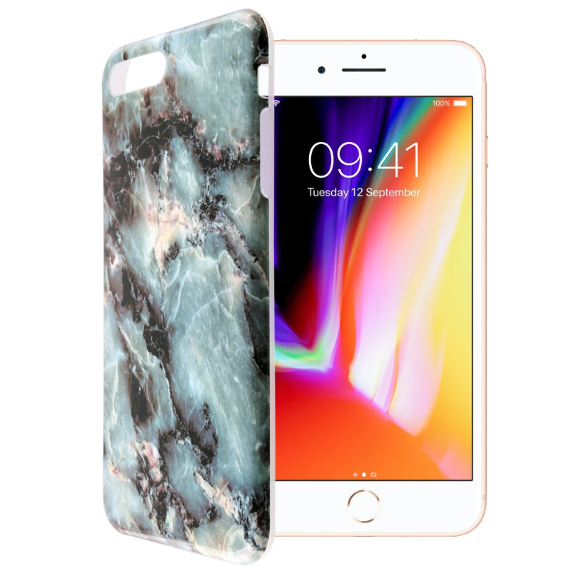 VOLTE-TEL ΘΗΚΗ IPHONE 8 PLUS/7 PLUS 5.5" MARBLE TPU BLUE 04