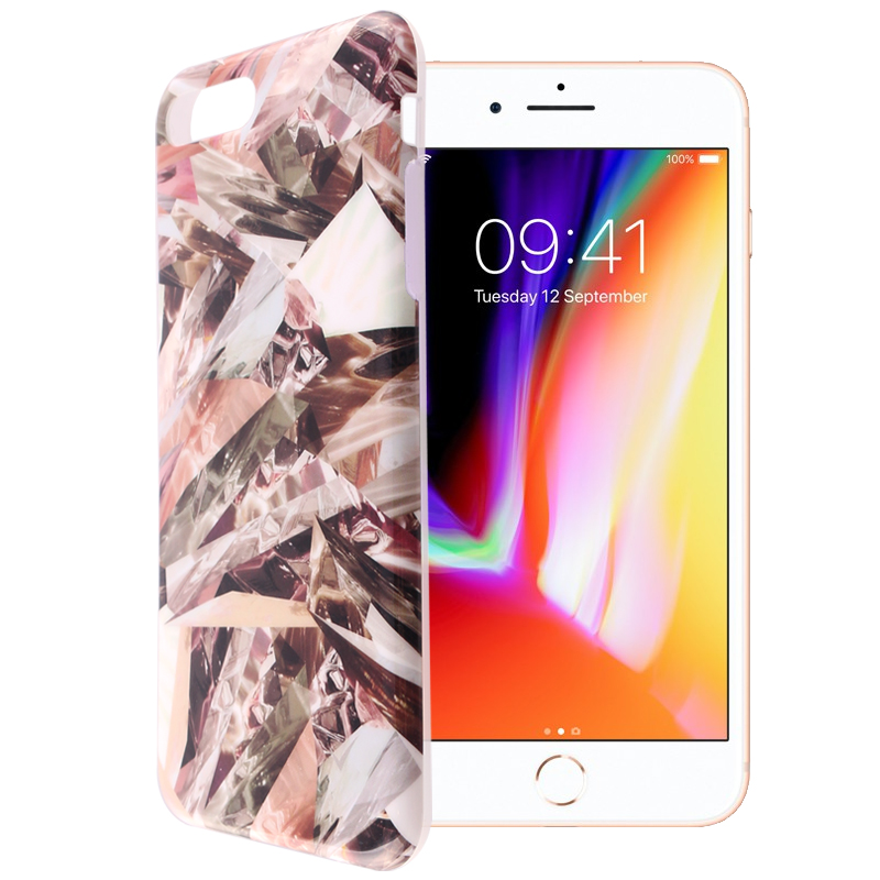 VOLTE-TEL ΘΗΚΗ IPHONE 8 PLUS/7 PLUS 5.5" MARBLE TPU BROWN 06