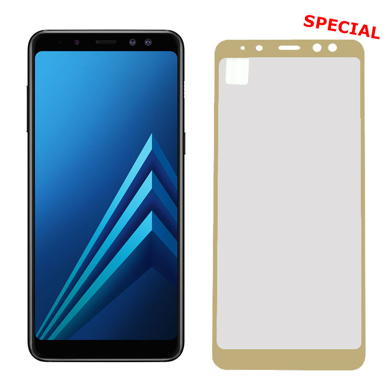 IDOL 1991 TEMPERED GLASS SAMSUNG A8 2018 A530 5.6" 9H 0.25mm 2.5D SPECIAL FULL COVER GOLD