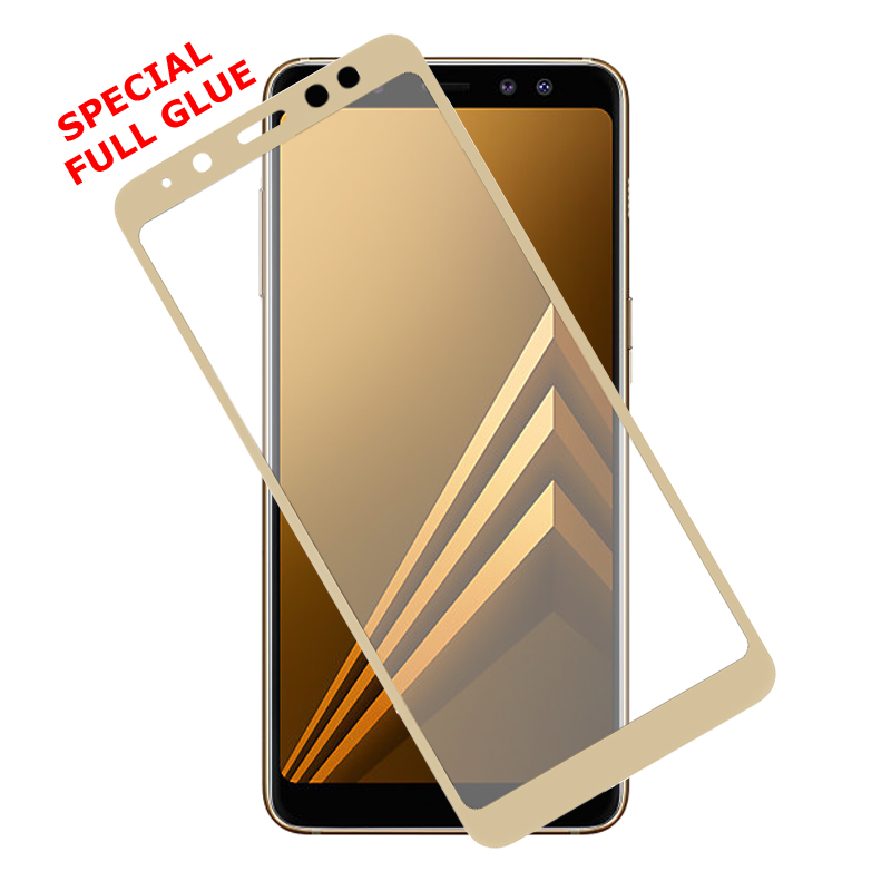 IDOL 1991 TEMPERED GLASS SAMSUNG A8 2018 A530 9H 0.30m 2.5D FULL GLUE SPECIAL FULL COVER FULL GOLD