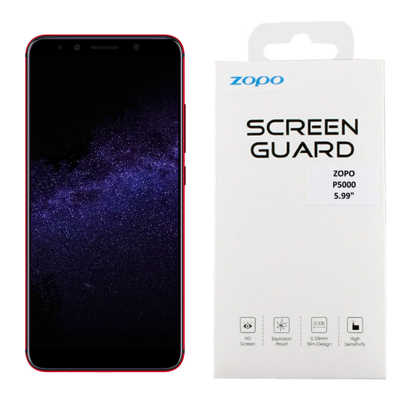 TEMPERED GLASS ZOPO P5000 5.99" 9H 0.33mm 2.5D FULL GLUE OR