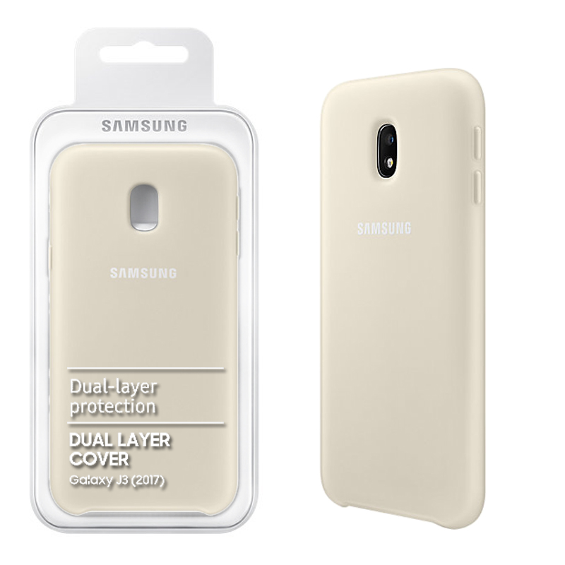 ΘΗΚΗ SAMSUNG J3 2017 J330 DUAL LAYER COVER EF-PJ330CFEGWW GOLD PACKING OR