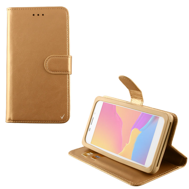 VOLTE-TEL ΘΗΚΗ UNIVERSAL 5.9"-6.9" 16x8cm BOOK SILICONE GOLD