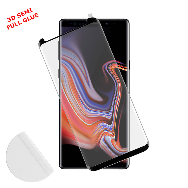 IDOL 1991 TEMPERED GLASS SAMSUNG NOTE 9 N960 0.30mm 3D  SEMI CURVED BLACK + SQUEEZY CARD