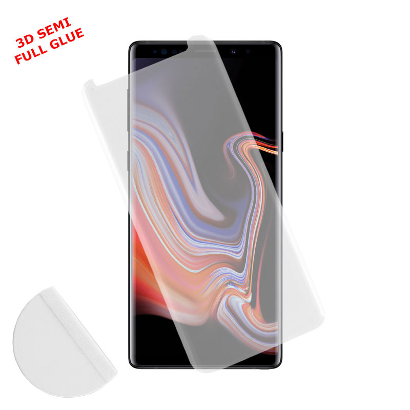 IDOL 1991 TEMPERED GLASS SAMSUNG NOTE 9 N960 0.30mm 3D FULL GLUE SEMI CURVED TRANSPARENT + SQUEEZY CARD