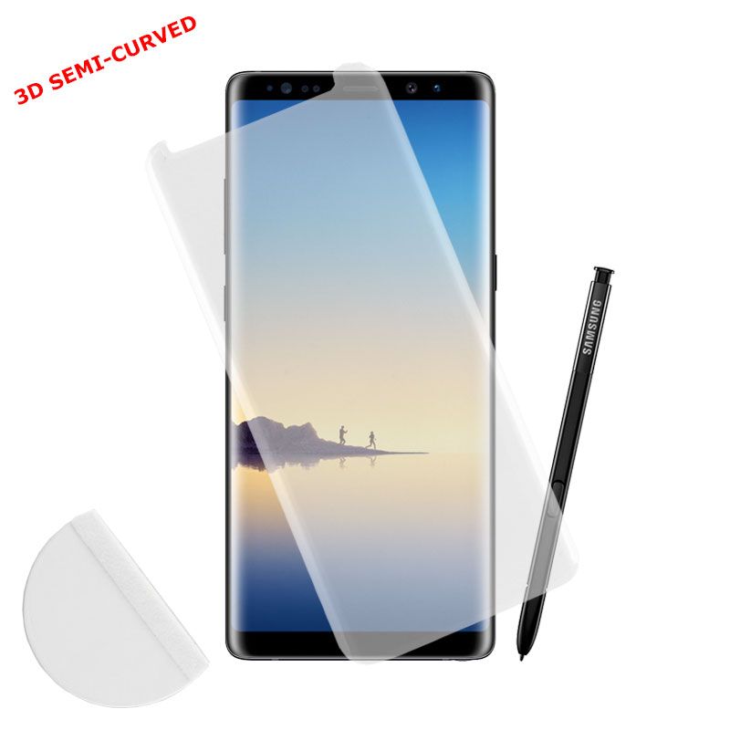 IDOL 1991 TEMPERED GLASS SAMSUNG NOTE 8 N950 0.30mm 3D FULL GLUE SEMI CURVED TRANSPARENT + SQUEEZY CARD