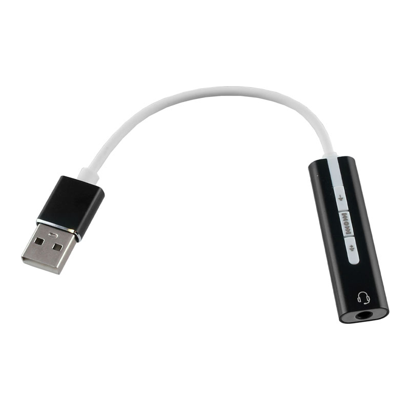 NSP SOUND CARD SC01 USB TO JACK 3.5MM FEMALE FOR MAC/PS4 BLACK
