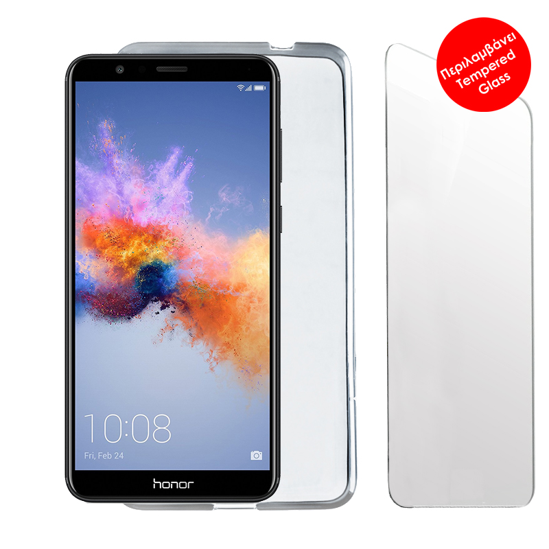 VOLTE-TEL COMBO HONOR 7X 5.93" TEMPERED 0.30 + ΘΗΚΗ SLIMCOLOR WHITE