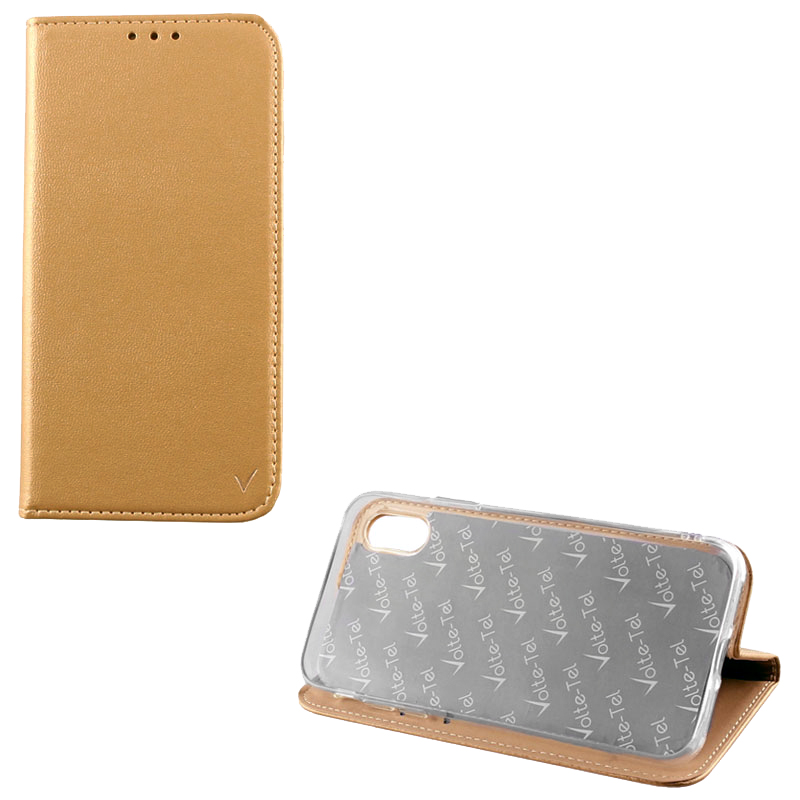 VOLTE-TEL ΘΗΚΗ SAMSUNG S10e G970 5.8" POCKET MAGNET BOOK STAND GOLD