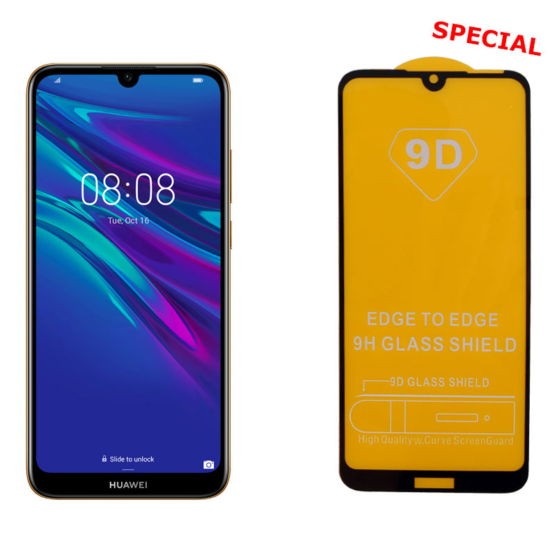 IDOL 1991 TEMPERED GLASS HUAWEI Y6 2019/Y6 PRO 2019 6.09" 9H 0.25mm 9D FULL GLUE SPECIAL FULL COVER BLACK