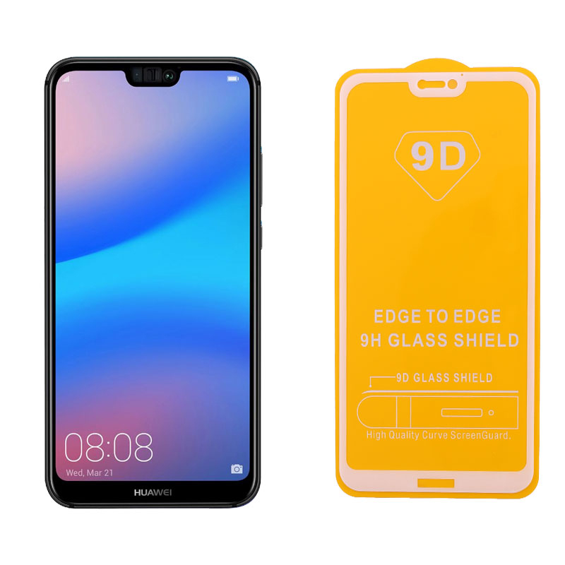 IDOL 1991 TEMPERED GLASS HUAWEI P20 LITE 5.84" 9H 0.25mm 9D FULL GLUE SPECIAL FULL COVER WHITE
