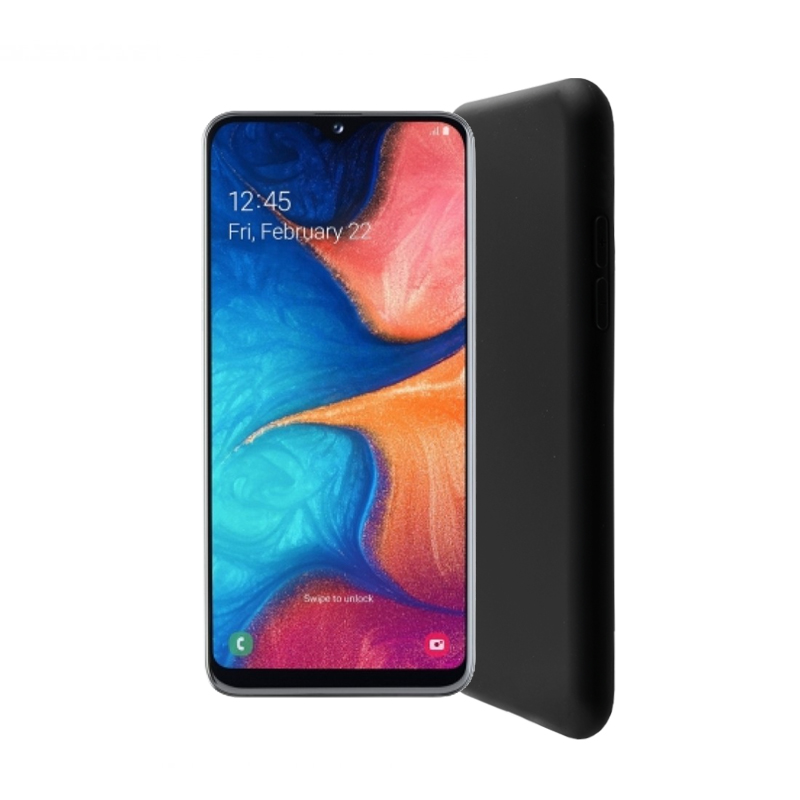 LIME ΘΗΚΗ SAMSUNG A20e 2019 A202 5.8" VELVET TPU 4 SIDE BLACK