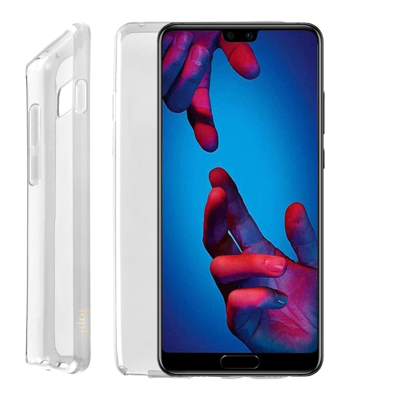 IDOL COMBO HUAWEI P20 5.8" TEMPERED 0.25  WHITE + ΘΗΚΗ AIR SLIM TPU ΔΙΑΦΑΝΗ