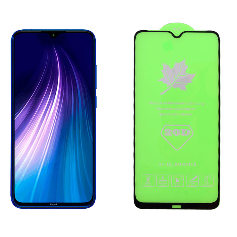 IDOL 1991 TEMPERED GLASS XIAOMI REDMI NOTE 8 6.3" 9H 0.25mm 20D FULL GLUE SEMI CURVED BLACK