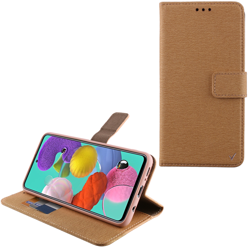 VOLTE-TEL ΘΗΚΗ SAMSUNG A51 A515 6.5" ALLURE MAGNET BOOK STAND CLIP GOLD