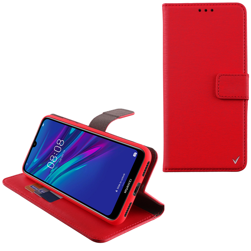 VOLTE-TEL ΘΗΚΗ HUAWEI Y6 2019/Y6 PRO 2019 6.09" ALLURE MAGNET BOOK STAND CLIP RED